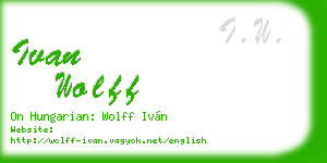 ivan wolff business card